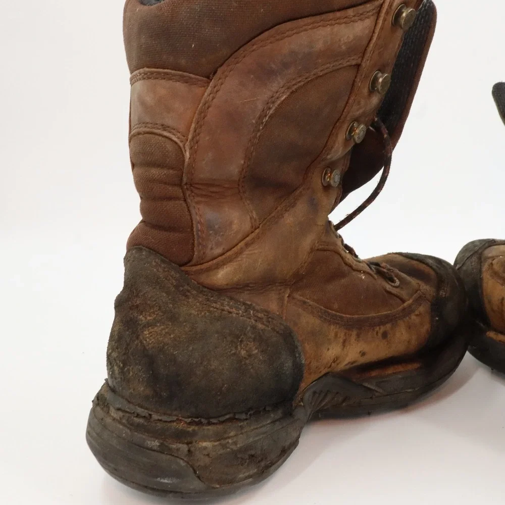 Danner Pronghorn‎ Hunting Boots Mens 11 Brown 8 Inch Leather 42282 with Cleats